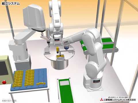 Parts assembly system simulation