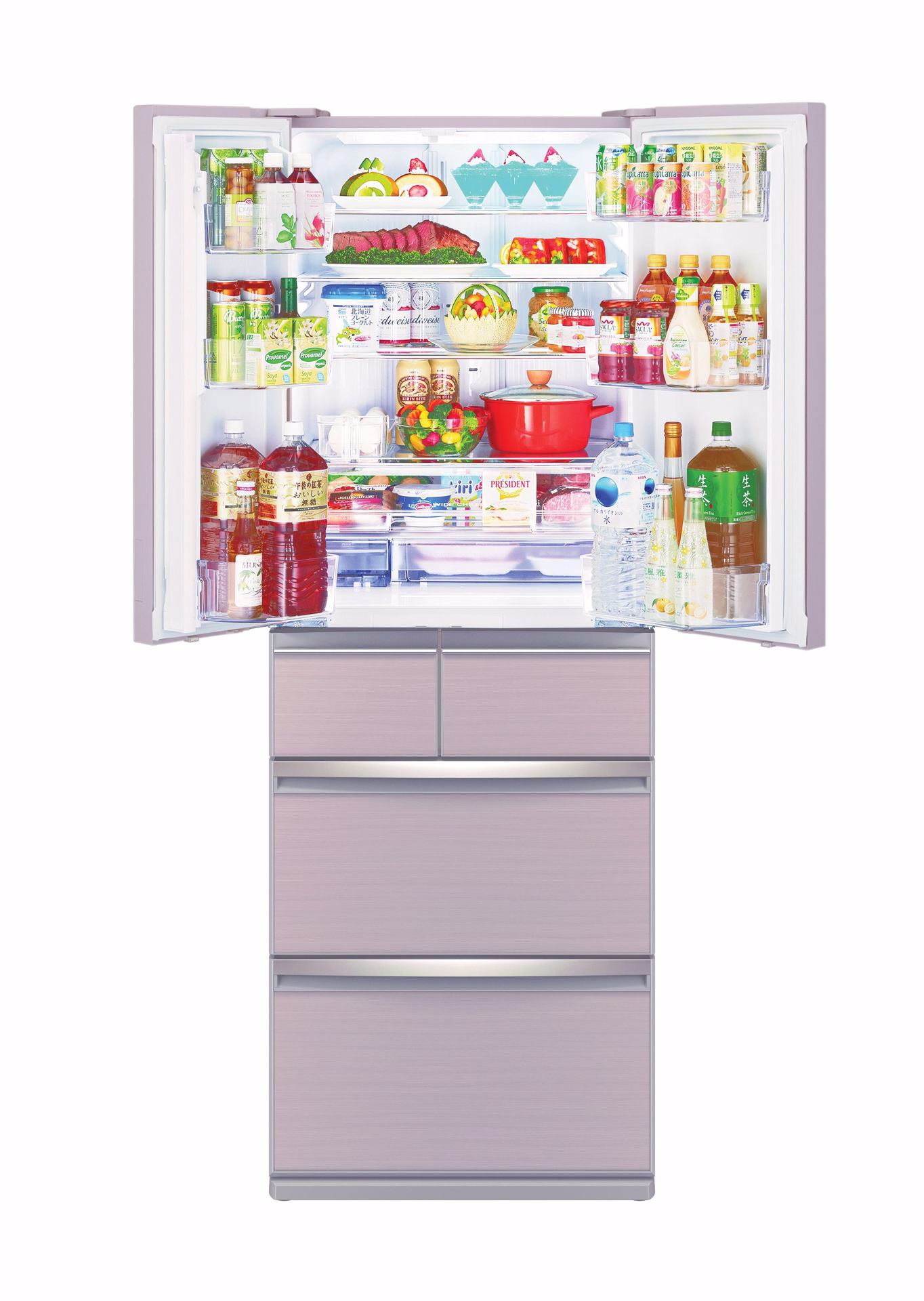 Dòng tủ lạnh 6 cửa đa ngăn với công nghệ cấp đông mềm và thiết kế mặt gương sang trọng