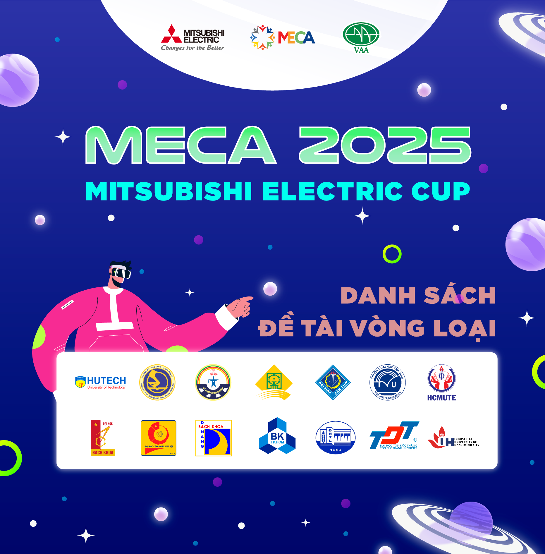 Công bố danh sách các đội thi đấu vòng 1 MECA 2025